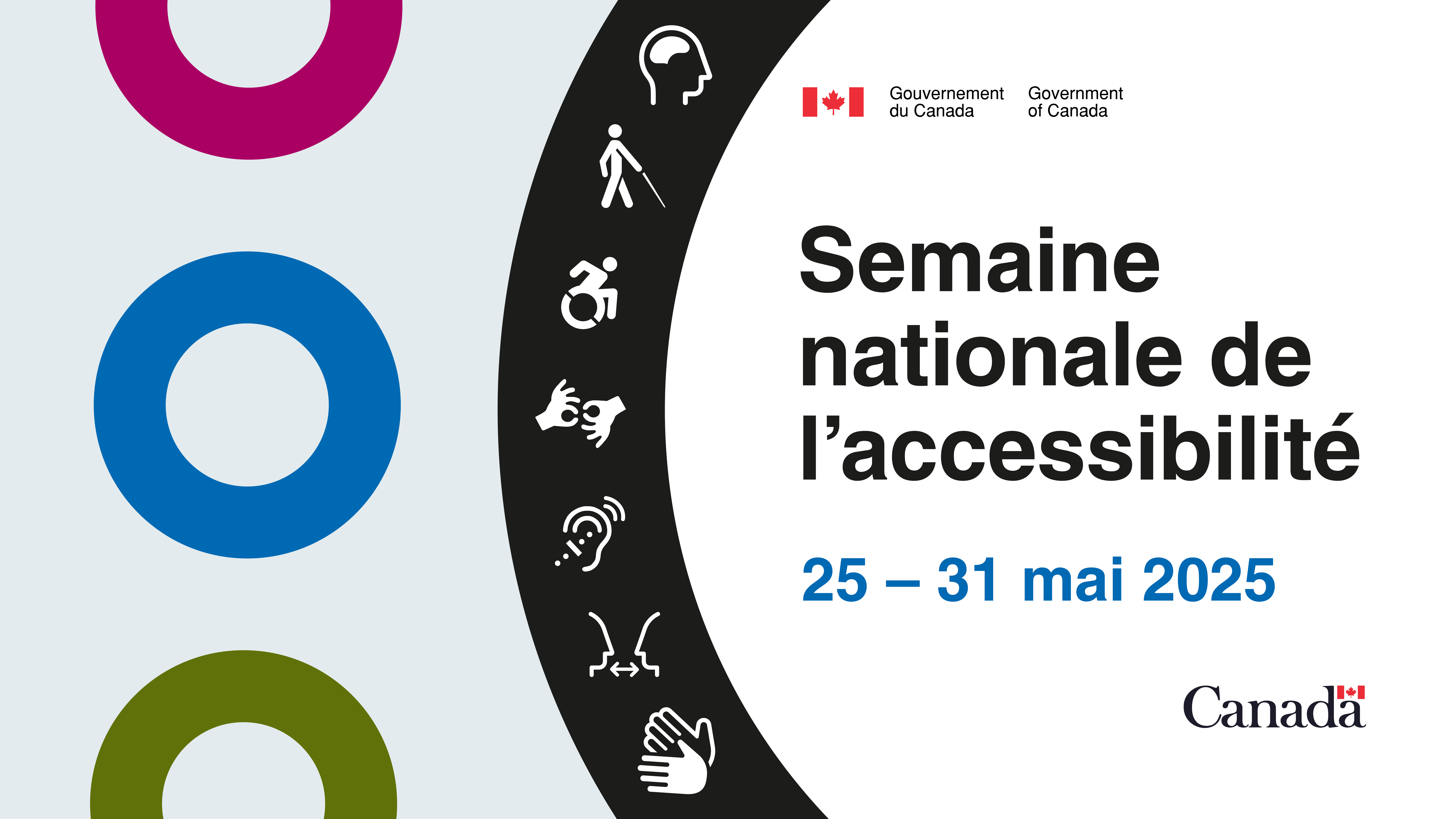 Logo décorative pour la Semaine nationale de l'accessibilité.